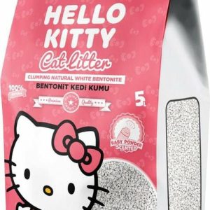 Hello Kitty White Bentonite Clumping Cat Litter Baby Powder 5 L